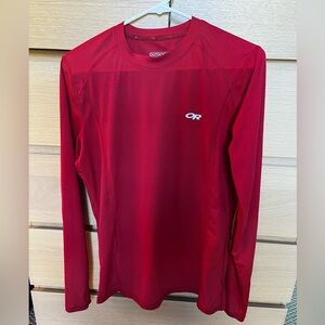 Men’s Outdoor Research Echo Long Sleeve Shirt - Size M - Red